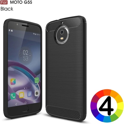 Motorola Moto G5S Удароустойчив Carbon Fiber Калъф и Протектор