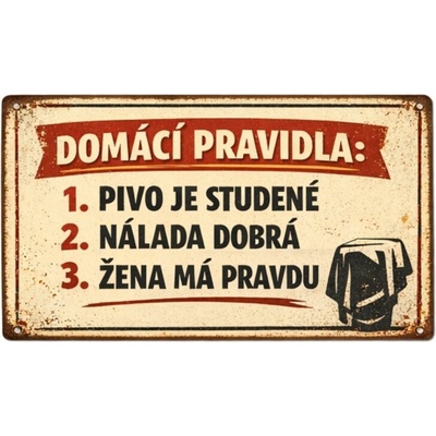 Ceduľa Domácí pravidla