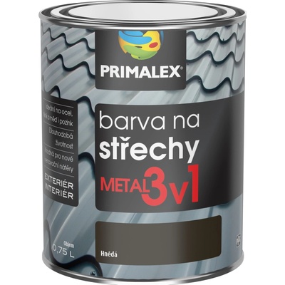 Primalex Metal 3v1 Farba na strechy 0,75L metal hnedá