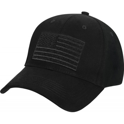 Čepice Rothco Baseball US velcro vlajka černá – Zboží Dáma