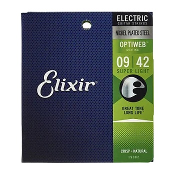 Elixir Струни за електрическа китара 19002 OPTIWEB SUPER LIGHT - 09-42 комплект струни by ELIXIR