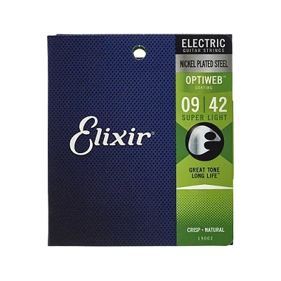 Elixir Струни за електрическа китара 19002 OPTIWEB SUPER LIGHT - 09-42 комплект струни by ELIXIR