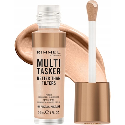 Rimmel Multi-Tasker Better Than Filters rozjasňující podkladová báze pro sjednocení barevného tónu pleti 000 Porcelain 30 ml