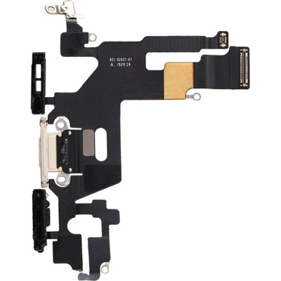 Apple iPhone 11 nabíjací konektorový port, flexibilný kábel / nabíjací konektor flex biely