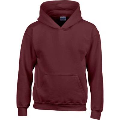 Gildan Detská mikina s kapucňou G18500K Maroon