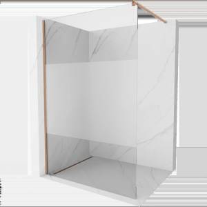 Mexen Kioto стена за душ Walk-in 120 x 200 см, прозрачен/мат 8 мм, четкана мед - 800-120-101-65-35 (800-120-101-65-35)