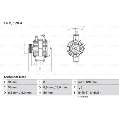 Alternátor BOSCH 0 986 043 900