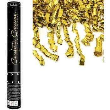 Vystreľovacie konfety zlaté serpentíny 60 cm