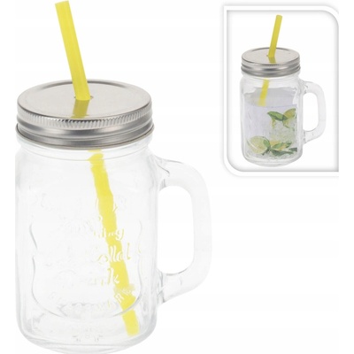 Poháre s uchom a viečkom so slamkou Ideálne pre nápoje Krehký pohár 450 ml