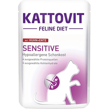 KATTOVIT Sensitive Пиле + Патица 85g пакетче