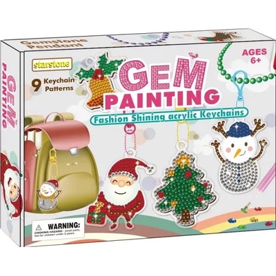 Man Yuk Toys Комплект за изработка на ключодържатели и медальони - Дядо Коледа (7124)