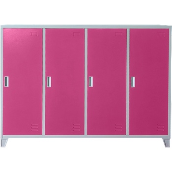 Carmen Метален шкаф Carmen CR-1605-4 JZ - Сив / розов (3580180)