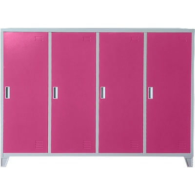 Carmen Метален шкаф Carmen CR-1605-4 JZ - Сив / розов (3580180)