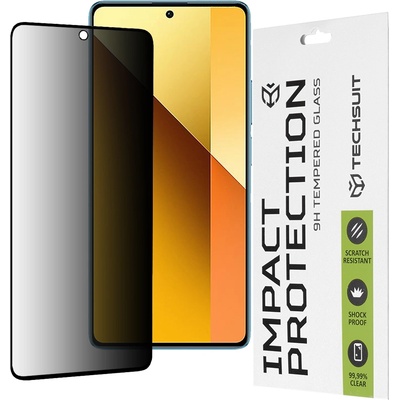 Techsuit Протектор за Xiaomi Redmi Note 13 5G - 111D Privacy Full Glue - Черен