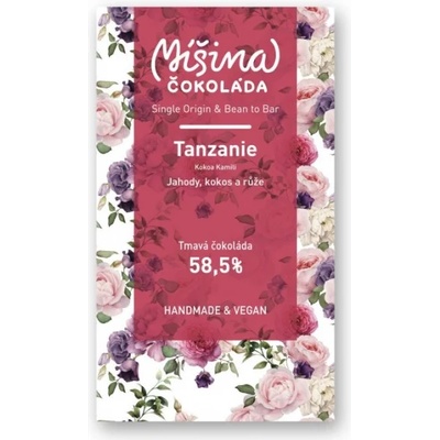 Míšina čokoláda Шоколад Смесен шоколад, Танзания Ягоди, кокос, роза 58, 5%