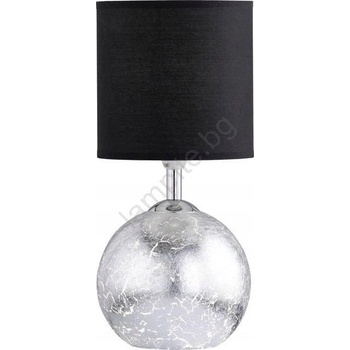 WOFI 8149.02. 70.6010 - Настолна лампа CARMEN 1xE14/40W/230V черна/сребриста (W4843)