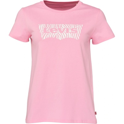 Levi's® Dámske tričko THE PERFECT TEE ZEBRA FILL ružová biela