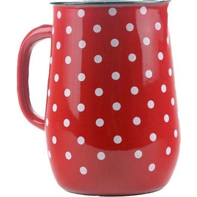 Belis Smaltovaný džbán PUNTÍK červený 2,5l