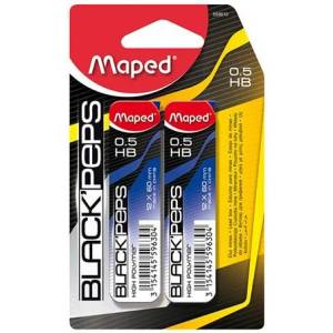 Maped Графитен молив, 0, 5 мм, HB, 2x12 нишки, MAPED "Black Peps" 559610 (559610)