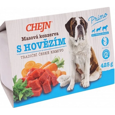 Chejn Primo Adult Dog hovězí a mrkev 425 g