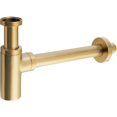 Sapho, umývadlový sifón 5/4", odpad Ø 32 mm, guľatý, zlatá matná, SI519