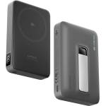 CUKTECH Външна батерия Power Bank WPB100 (CUWPB100GLBK) - Type-C, Qi2 15W, Кабелно 30W, 10000mAh, Дигитален дисплей, Сгъваема стойка - Cuktech - Сив