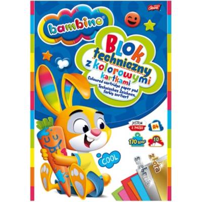 Skicár farebný Bambino, 10l., A4, 170g