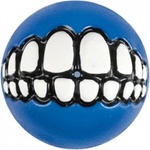 Rogz Grinz Ball M - Кучешка играчка гумена топка с отвор за лакомства 6, 4 см. синя
