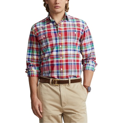 Ralph Lauren Oxford Check Shirt - Red/Bue