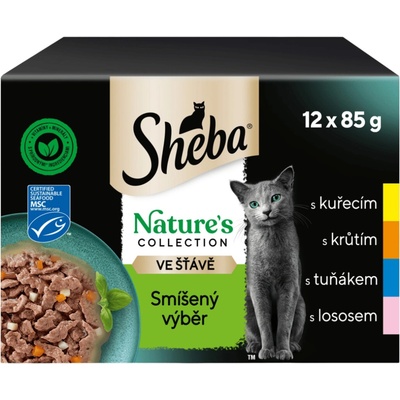 Sheba Nature's Collection in Sauce kuře krůta tuňák losos 12 x 85 g