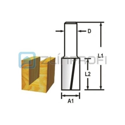 Makita D-47575 - Fréza do dřeva drážkovací 2-břitá pr. 18 x 19 x 51 mm, stopka pr. 8 mm