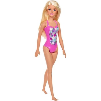 Barbie Mattel Barbie кукла плаж - Блондинка в тъмно розов бански (DWK00) (93456)