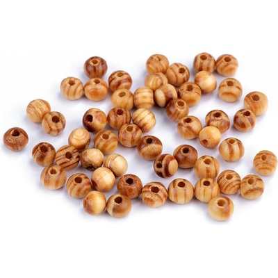 Stoklasa Dřevěné korálky Strip Ø6 mm Balení: 10 g, Varianta: 1 borovice světlá 1 borovice světlá