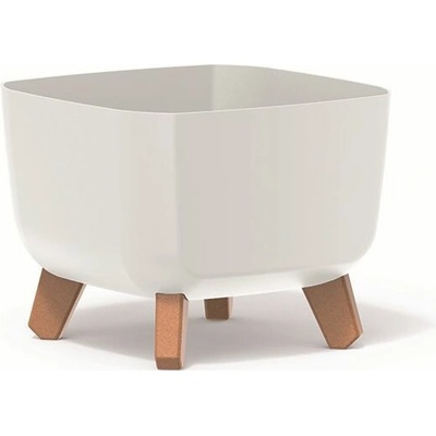 PROSPERPLAST Kvetináč GRACIA SQUARE 39cm biely