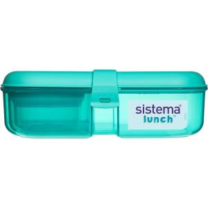 Sistema Кутия за закуски Sistema Lunch Ribbon с разделители и контейнер за кисело мляко 1.1 л, мента