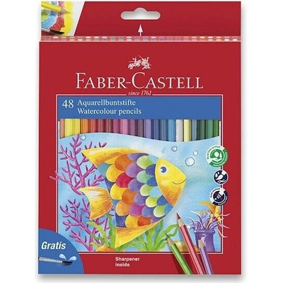 Faber-Castell akvarelové pastelky 48 barev + štětec 114448