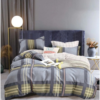 TiaHome 3 dielne flanel obliečky polycotton Samuel 140x200 70x90