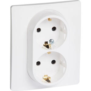 Legrand Двоен контакт шуко niloe 16a бял (m0191000)