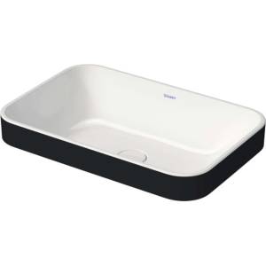 Duravit Happy D. 2 Plus - Вградена мивка, 60x40 см, без преливник, бяла/антрацит, матова 2359606100 (2359606100)