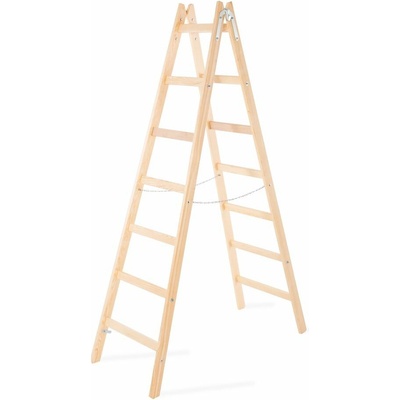 Drevený rebrík Strend Pro, 2x7 priečky, 2,26 m, 150 kg