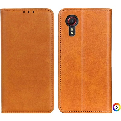 Samsung Galaxy Xcover7 Split Leather /Wallet Кожен Калъф и Протектор
