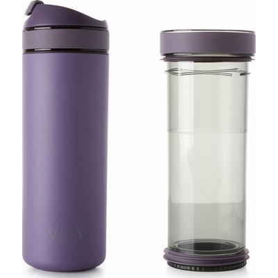 Viva Scandinavia Termohrnek s infuzérem RECHARGE ANYTIME 460 ml fialový