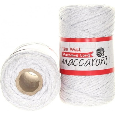 Maccaroni The Wall 3mm bílo šedá 701