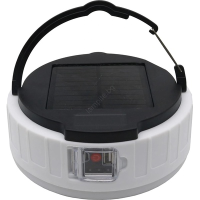 Polux LED соларна лампа с powerbank функция LED/2W/2V 6500K IPX4 2400mAh черна (SA2278)