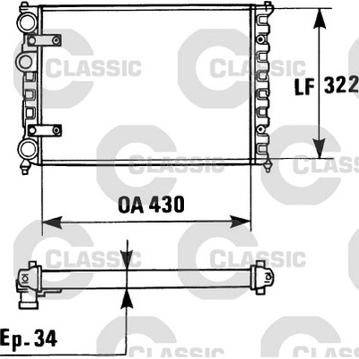 Chladič, chlazení motoru VALEO 230946