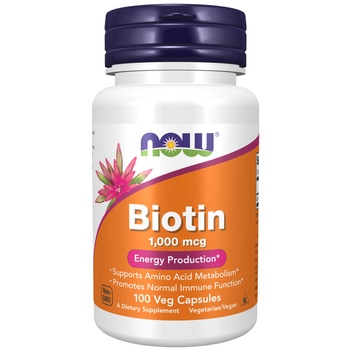 NOW Biotin, 1000 mcg, 100 капсули, Now