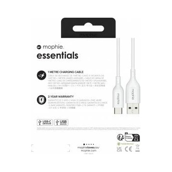 Mophie Essentials USB-A / USB-C cable 1m white