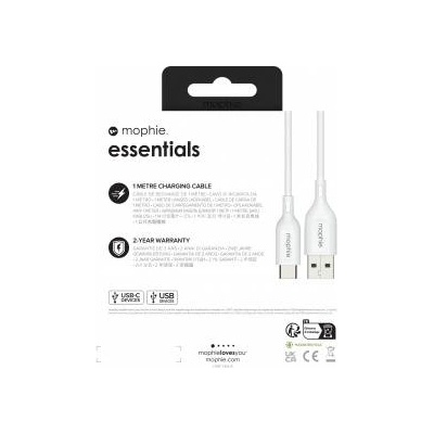 Mophie Essentials USB-A / USB-C cable 1m white