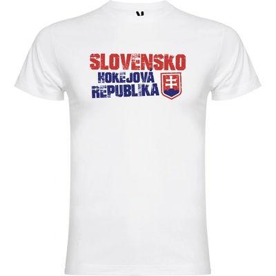 Superfutbal detské tričko Slovensko hokejová republika biele