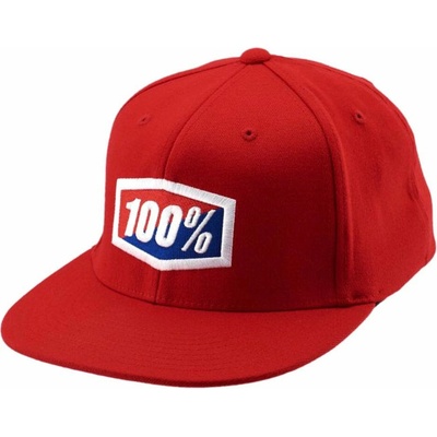 100% športová so šiltom OFFICIAL J-Fit flexfit hat red